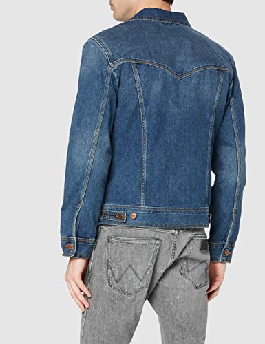Wrangler Classic Denim Jacket Chaqueta de Mezclilla, Azul (Mid Stone 14v), Medium para Hombre