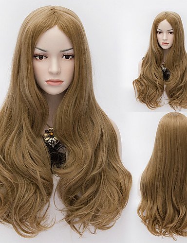 XH@G onda natural manera de la señora de las pelucas de cabello consejos de belleza de las pelucas sintéticas del pelo , brown