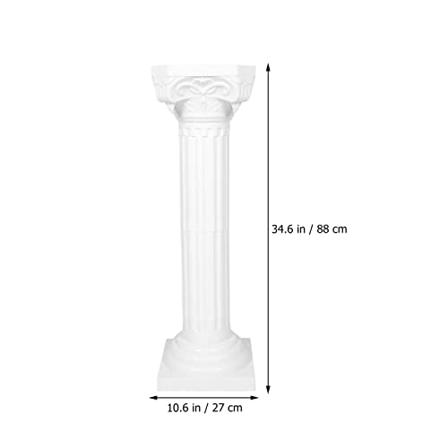 Yardwe Pilar Romano Columna Griega Estatua Plástico Flowerpot Stand Griego Columna Figurine Boda Decoraciones