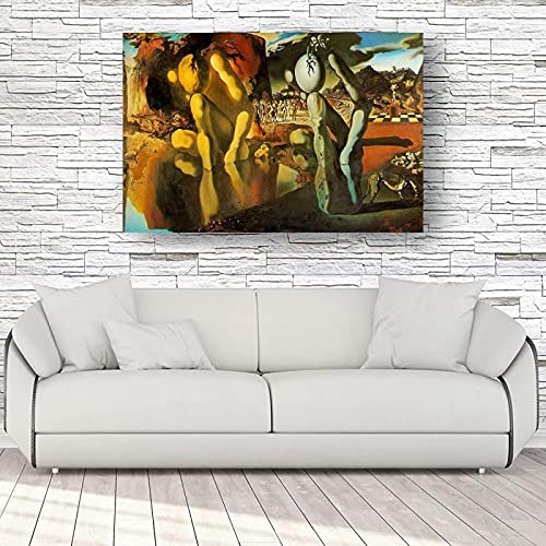 YCHND Lienzos Decorativos Salvador Dali La Metamorfosis de Narciso Póster Rectángulo Lienzo Decoraciones de Pared Imprimir Cuadros de Arte 60x90cm x1 Sin Marco