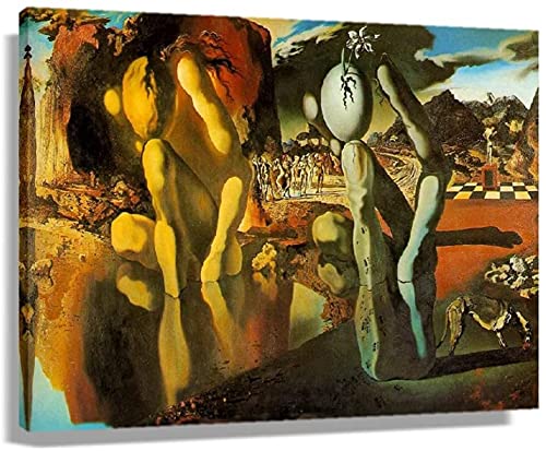 YCHND Lienzos Decorativos Salvador Dali La Metamorfosis de Narciso Póster Rectángulo Lienzo Decoraciones de Pared Imprimir Cuadros de Arte 60x90cm x1 Sin Marco