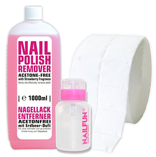 1 litro esmaltes de uñas removedor acetona 500 carrete de pesca de + la muerte de células (1 carrete de caña de) + 1 de bombeo botella Colour rosa 150 ml