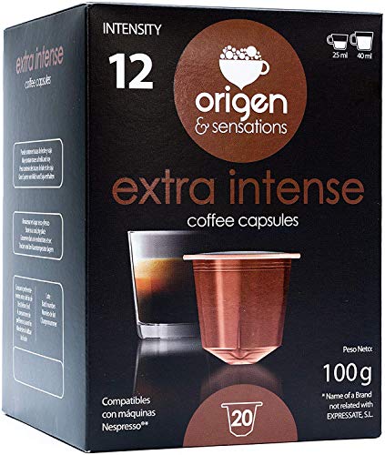 124 Cápsulas Nespresso Surtido Compatibles con Máquinas Nespresso - 40 + 4 capsulas de regalo Extra Intense, 20 Ristretto, 20 Intense, 20 Arabica, 20 Decaf