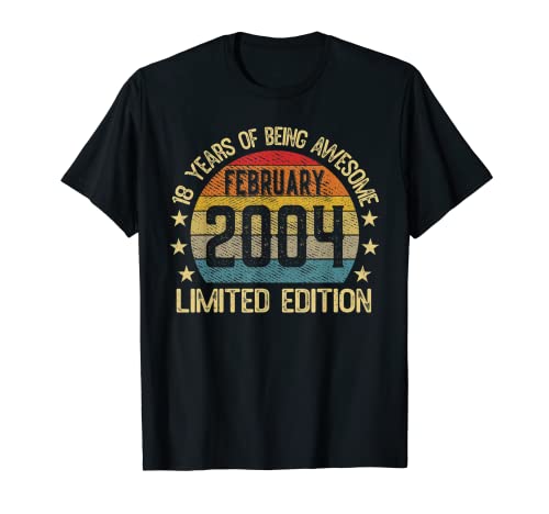 18 Year Old February 2004 Limited Edition 18th Birthday Camiseta
