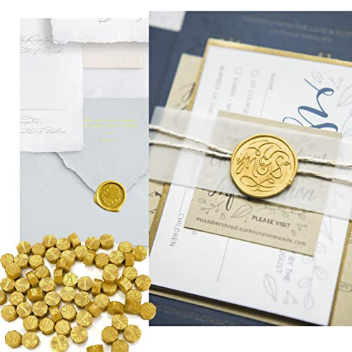 230 Pelas de Cera Vegana para Sellos - Cera para lacrar Invitaciones de Boda, Cumpleaños, Tarjetas Regalo, Cartas