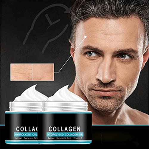 2pcs Men’s Wrinkle Face Cream, Crema Antienvejecimiento Revitalizante Para Hombres, Crema Facial Antiarrugas De Noche Natural Y Orgánica Para Reducir Las Líneas Finas Y Arrugas (30g)