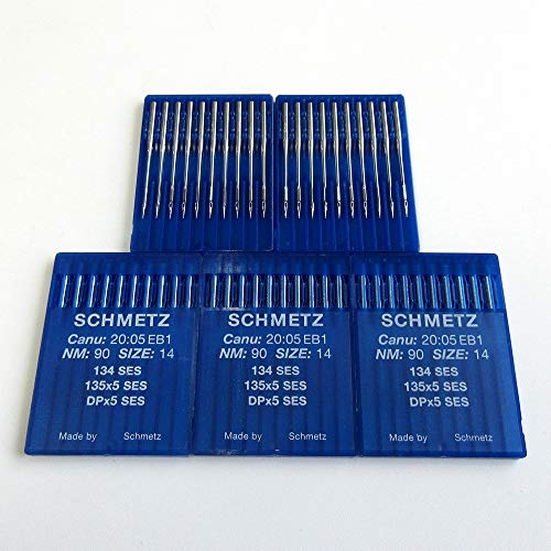 50 agujas Schmetz 134 SES 135X5 Dpx5 para máquina de coser industrial (14/90)