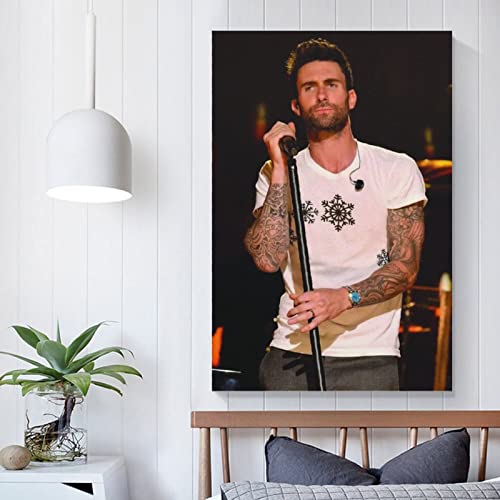 Adam Levine Adam Levine - Póster de lona para decoración de la habitación, decoración moderna del hogar de la familia, 20 x 30 cm, 20 x 30 cm