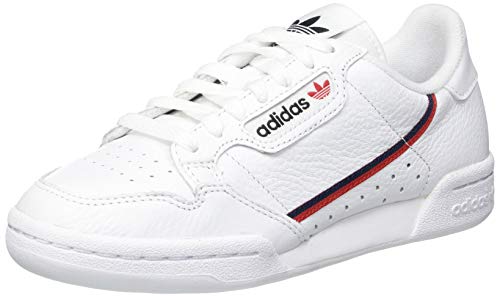 Adidas Continental 80, Zapatillas de Gimnasia Hombre, Blanco (FTWR White/Scarlet/Collegiate Navy FTWR White/Scarlet/Collegiate Navy), 45 1/3 EU