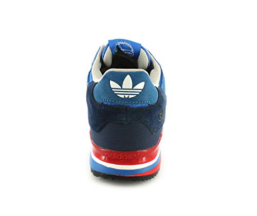 adidas Originals ZX750, Zapatillas de Estar por casa Hombre, Azul-Blau (BLUBIR/RUNWH), 43 1/3