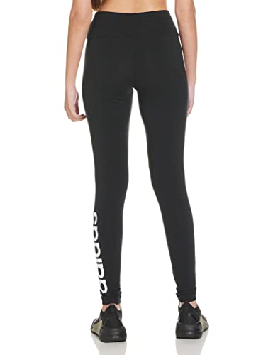 adidas W Lin Leg Leggings, Womens, Black/White, Large
