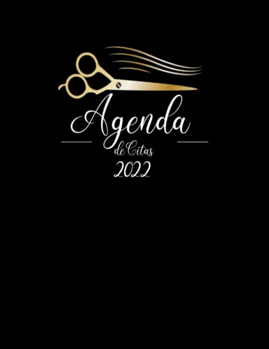 Agenda de citas 2022: Grande Agenda anual 2022 ,12 meses , dia por pagina con hora , 07:00 - 22 :30 Intervalo de 30 minutos | para salon , peluquera | español | Calendario Organizador -negro