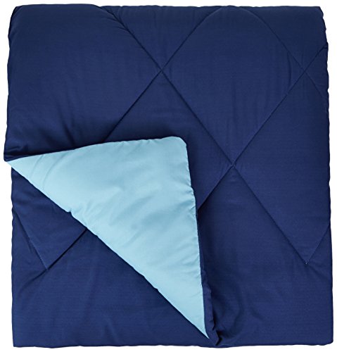 Amazon Basics - Edredón de microfibra reversible, azul marino/azul, 220 x 240 cm