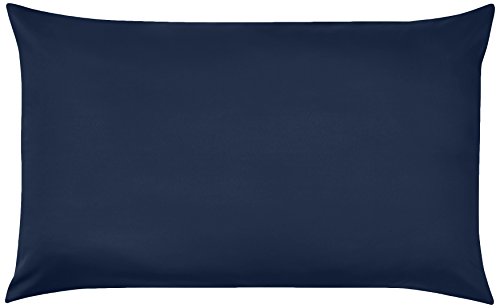 Amazon Basics - Funda de almohada de microfibra, 2 unidades, 50 x 80 cm - Azul marino
