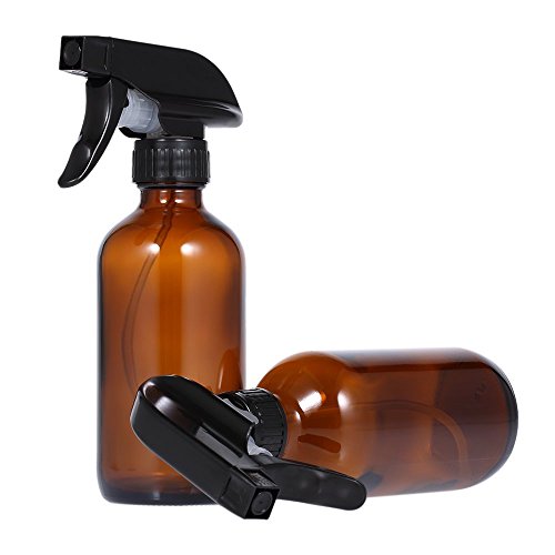 Anself 2pcs Spray Botella vacía Botella de Atomizador de Fine Mist pulverizador de peluquería herramienta de plantación de flores de cristal con 2 tapas 8oz