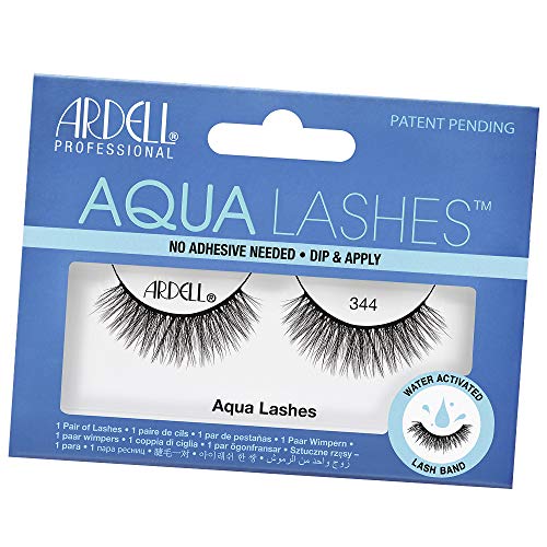 Ardell Aqua Lashes Pestañas Postizas Con Banda Activada Por Agua, No Necesita Pegamento, Volumen Medio, Cortas, 30 g