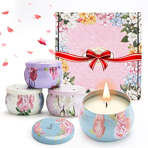 ASANMU Velas Aromáticas para Regalo,Velas Perfumadas para San Valentin Vela Aromática Cera de Soja Natural Velas Aromaterapia Adecuado para Yoga/Baño Regalo Originales para San Valentin para Novia
