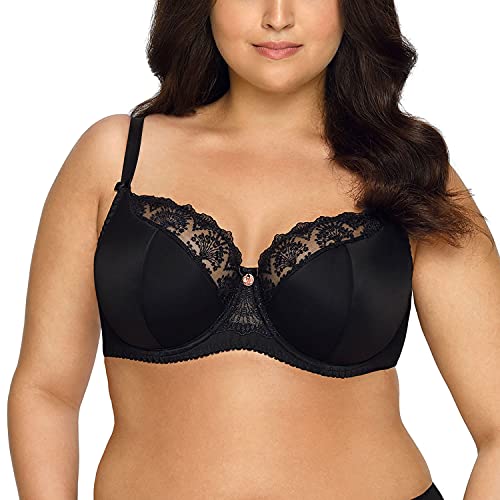 Ava Sujetador Semi-Acolchado Sensual para Mujeres 1921 Freesia, Negro,110C