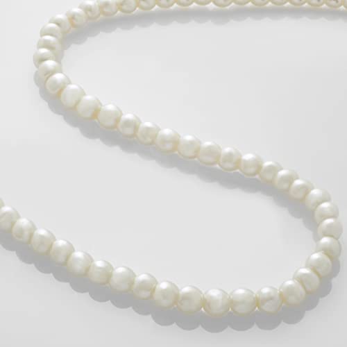 BABEYOND Collar Redondo de Perlas de Imitación de Perlas Collar de Perlas de Boda para Novias Blanco(Diámetro de Perla 6mm)