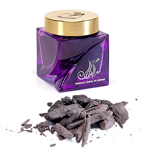 Bakhoor Saher Al.Kalmat | 30 g Oud Oil Perfume | Virutas de Agarwood