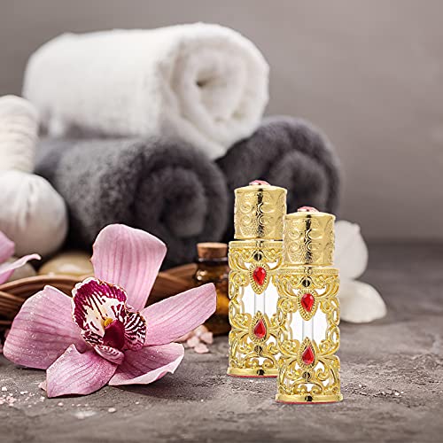 Beaupretty Botellas de Goteros de Vidrio Botellas de Aceites Esenciales Vacías de 3ML Frascos de Muestra de Perfume Envases Cosméticos Líquidos de Esencia