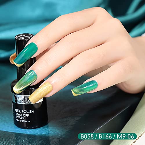 Beautilux Gel Polish Semi Permanente UV LED Nail Gel Polish Soak Off Manicure Nail Art Kit 6 colores X 10ml nail art gel polish Adecuado para el hogar, salón, manicura profesional