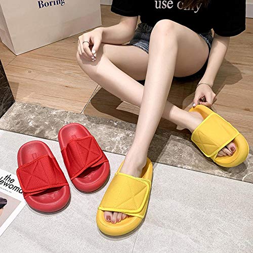 B/H Chanclas Unisex Adulto,Par de Sandalias y Zapatillas de Velcro. Zapatillas de Playa de Pan Gordo de Suela Gruesa-Gray_Hombres 43,Zapatillas Antideslizantes Libre Baño