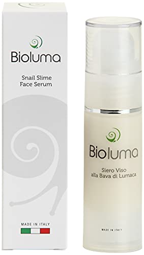 Bioluma Baba de Caracol Suero Facial Hidratante Nutritivo Antiedad con ácido Hialurónico Arginina Argán Aceite de Maca Piel Grasa Seco Mixto Adyuvante Arrugas Revitalizante Rostro Cuello 30ml