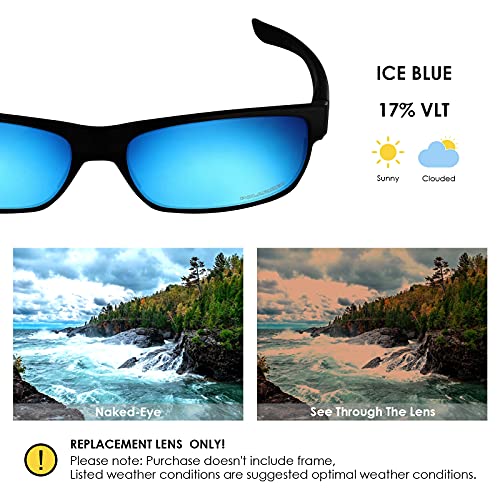 BlazerBuck Lentes de repuesto y herramientas de reparación para Oakley TwoFace OO9189, Azul hielo polarizado.,