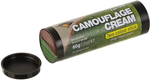 blntackle76 Maquillaje de camuflaje bicolor, 2 colores, marrón y verde, maquillaje de camuflaje