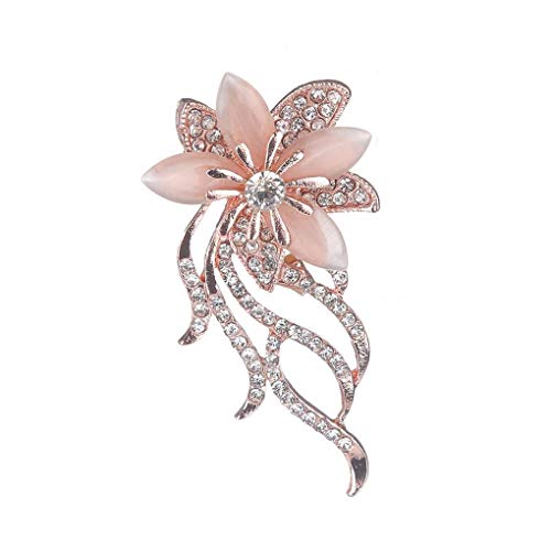 Bobury Regalos de Boda joyería de la Broche de la Flor de Las Mujeres de la Bufanda Hebilla de aleación de Las Muchachas del Rhinestone Breastpin Ropa Pin