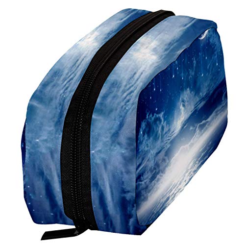 Bolsas de cosméticos pacíficas de cielo nocturno con estrellas de luna práctica bolsa de viaje Oragniser bolsa de maquillaje para mujeres y niñas