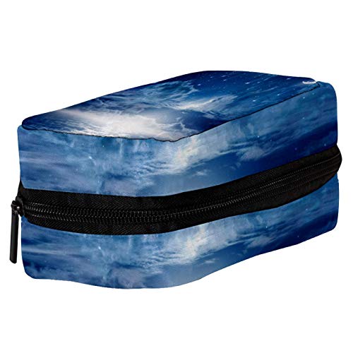 Bolsas de cosméticos pacíficas de cielo nocturno con estrellas de luna práctica bolsa de viaje Oragniser bolsa de maquillaje para mujeres y niñas