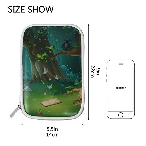 Bolso cosmético para niñas Forest Green Tree Bolso de maquillaje pacífico Pequeño Estuche de lápices lindo y grande Estuche de maquillaje grande multifuncional para hombres Mujeres