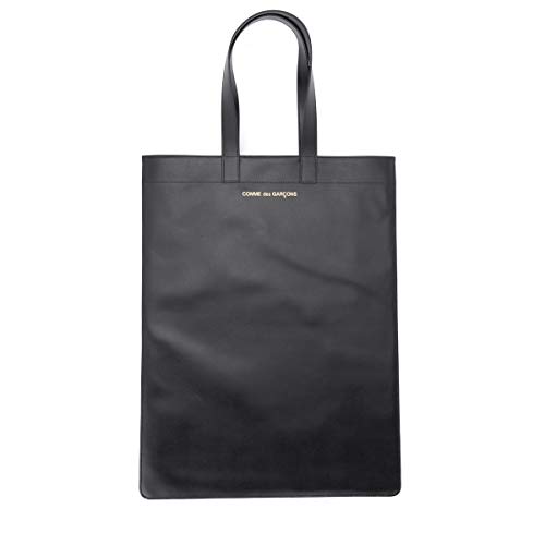 Bolso Shopping Comme Des Garçons de piel negra