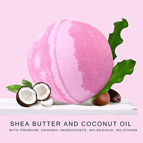 Bomba de Baño, Green Canyon Spa Set Regalo Mujer 6x4.2oz Aceites Esenciales Naturales Fragancia Lavanda Caja Regalo Spa para Cumpleaños Navidad Festival Bath Bombs Gift Set 6 X 4.2oz Natural Essential