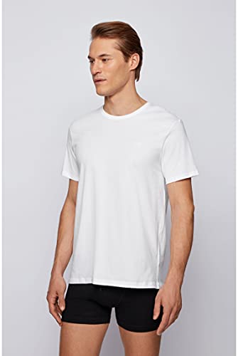 BOSS 2Pack Underwear T-Shirts Camiseta, Blanco (White 100), L (Pack de 2) para Hombre