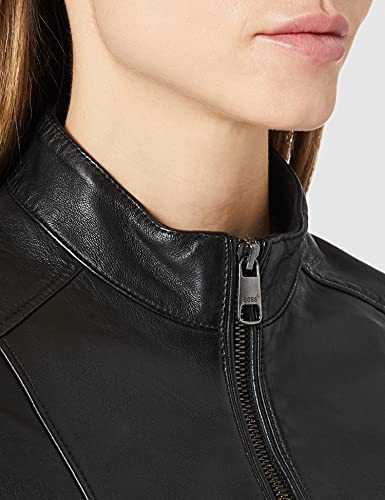 BOSS C_sabella1 Chaqueta de Cuero, Negro1, S para Mujer