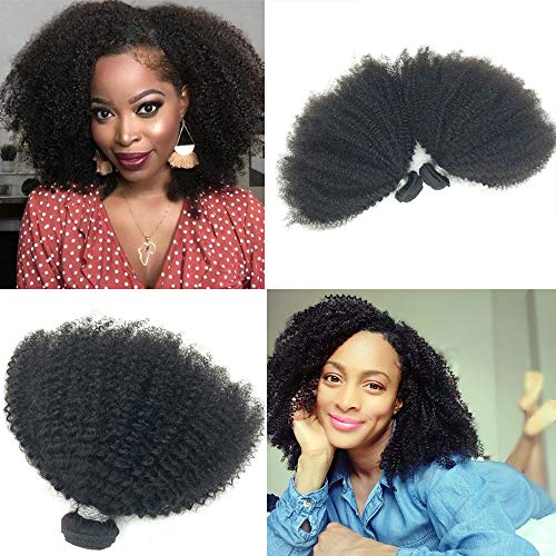 Brazilian Afro Kinky Curly Human Hair 8-22inch 4B4C 1 Bundle 100g Cabello humano rizado afroamericano rizado (1 bundle 12inch, natural black)