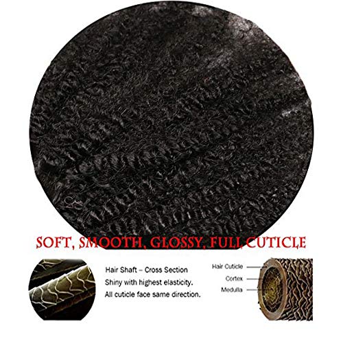 Brazilian Afro Kinky Curly Human Hair 8-22inch 4B4C 1 Bundle 100g Cabello humano rizado afroamericano rizado (1 bundle 12inch, natural black)