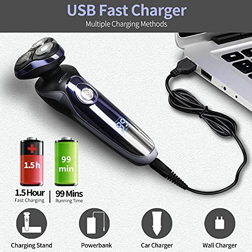 bres, máquina de afeitar seca húmeda impermeable USB de carga rápida, cortadora de barba eléctrica el mejor regalo para hombres papá men's shaver