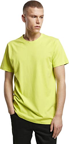 Build Your Brand T-Shirt Round Neck Camiseta, Hombre, frozen yellow, XXL