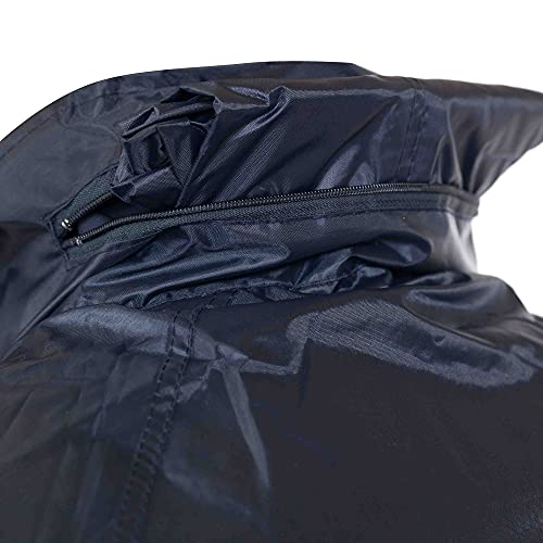 BWOLF Poseidon - Chubasquero para hombre, impermeable, largo, para exterior, reutilizable, con capucha, azul, XXXL