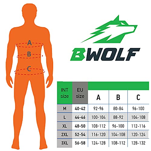 BWOLF Poseidon - Chubasquero para hombre, impermeable, largo, para exterior, reutilizable, con capucha, azul, XXXL