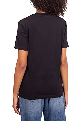 Calvin Klein Jeans Camiseta de Monograma Brillante, CK Black, M para Mujer