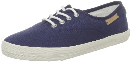 Calvin Klein Jeans Richelle CKJ Jacquard/Grosgrain - Zapatos con Cordones de Lona Mujer, Color Azul, Talla 37