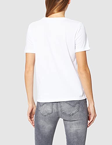 Calvin Klein Mini T-Shirt Camiseta, Bright White, L para Mujer