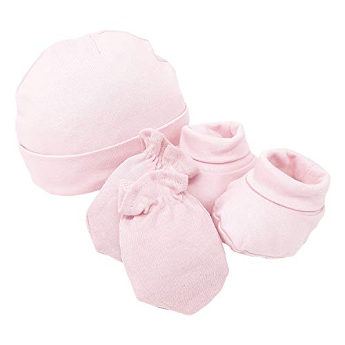 Canastilla Bebé Personalizada - Velvet Dou dou de Mababy - Manta Coralina y Dou dou Osito, Personalizados con el nombre del Bebé y Set de primera puesta de 3 piezas - Regalo Recién Nacido. (Rosa)