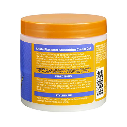 Cantu Flaxseed Smoothing Crema Gel Flexible Fuerte 16Oz/453G