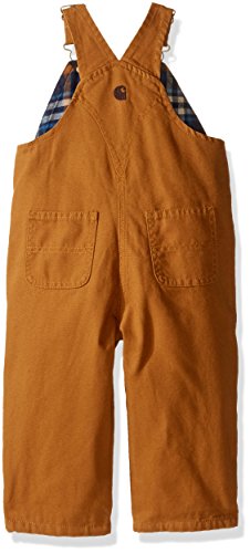 Carhartt Baby Boys' Washed Canvas Bib Overall, Carhartt Brown, 3 Months
